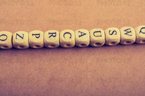 Letter cubes of Alphabet made of wood