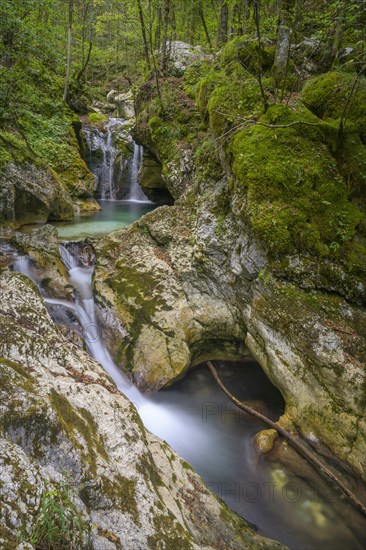 Beautiful cascades on the Lepena stream