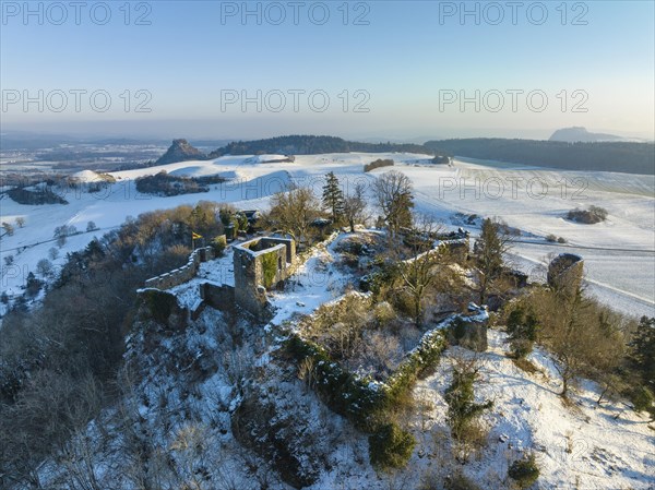 The Maegdeberg castle ruins in Hegau