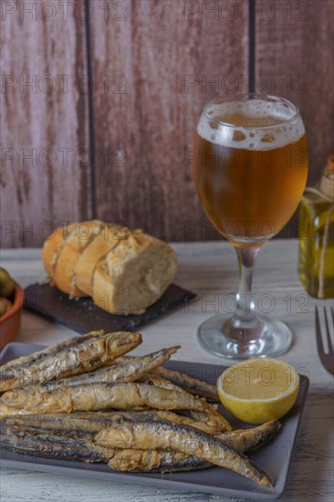 Fried fish typical tapa of southern spain