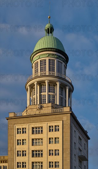 Post-war architecture of the GDR in early evening light