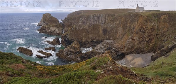 Saint-They Catholic Chapel and the Stone Coast in Pointe du Van