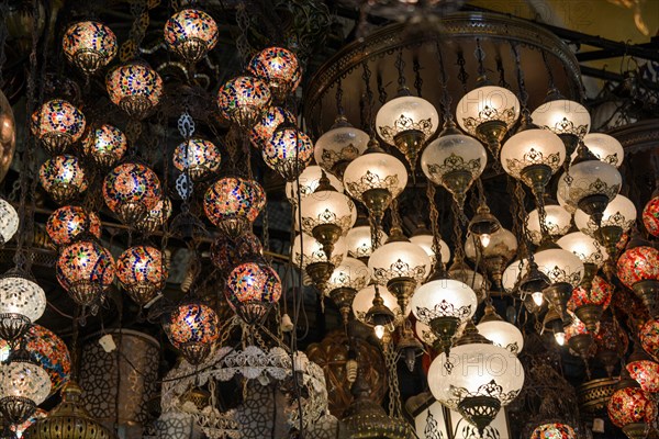 Mosaic Ottoman lamps from Grand Bazaar in Istanbul