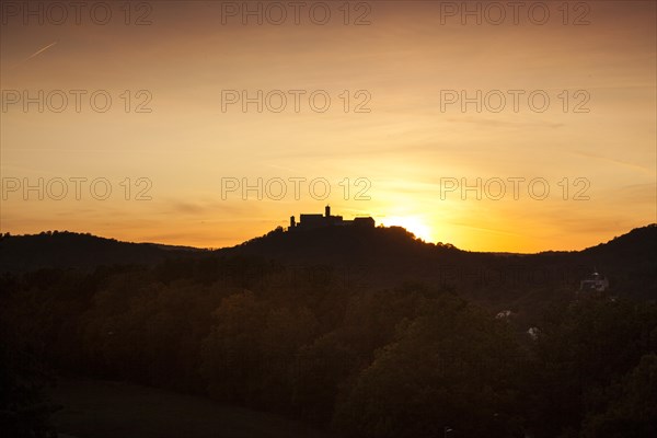 Wartburg Castle in the evening