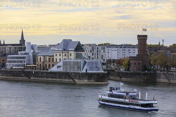 View across the Rhine to the Chocolate Museum and the Malakoff Tower