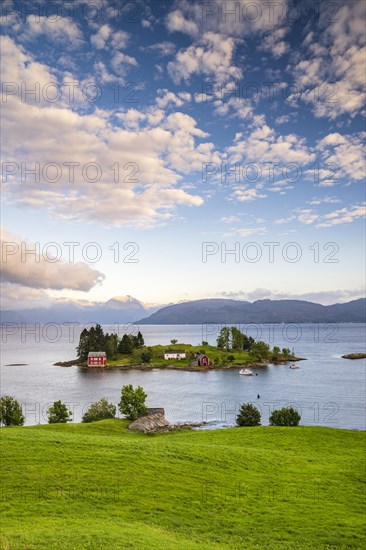 Omaholmen Island in Hardangerfjord