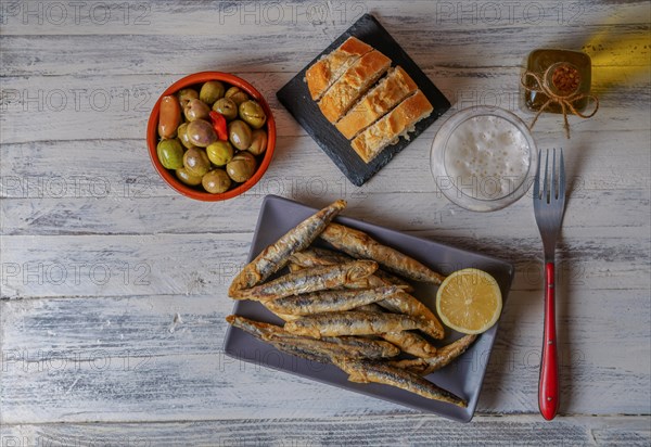 Fried fish typical tapa of southern spain