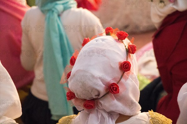 Small girls with hijab in a big mosque