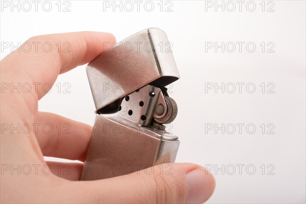 Steel lighter on an isolated background in the view