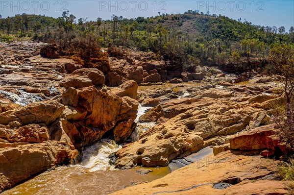 Betsiboka river running through a river gorge