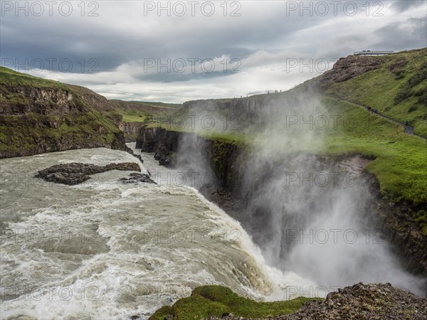 Gullfoss waterfall spray