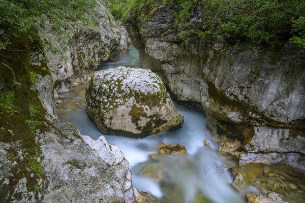 Narrows of the river at the Velika korita Soce