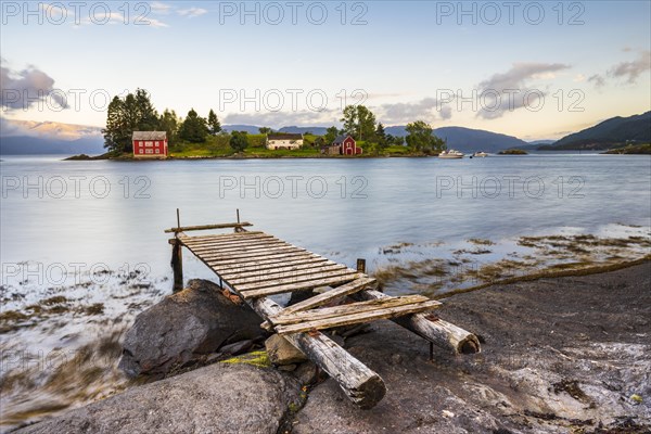 Omaholmen Island in Hardangerfjord