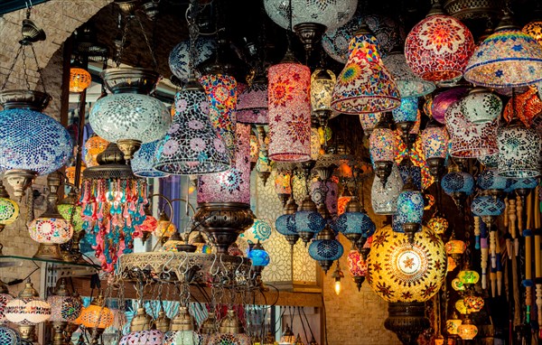 Mosaic Ottoman lamps from Grand Bazaar in Istanbul