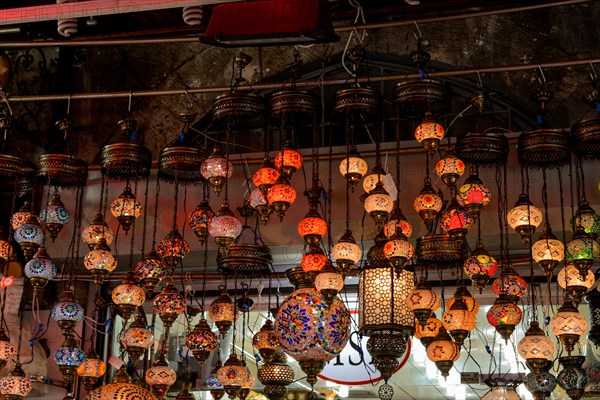 Mosaic Ottoman lamps from Grand Bazaar in Istanbul