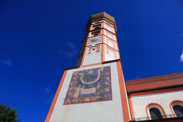 Sundial on the church tower