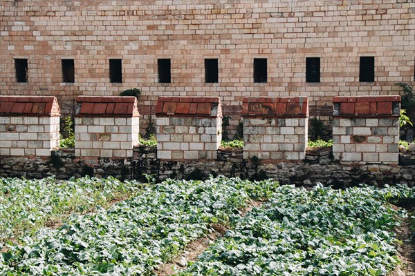 The ancient city walls of Constantinople in Istanbul