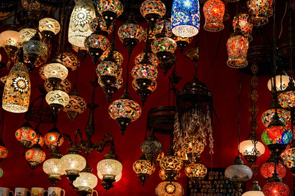 Mosaic Ottoman lamps from Grand Bazaar in Istanbul