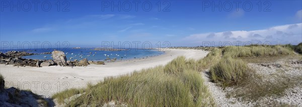 Panoramic photos of the bay of Menez Ham beach