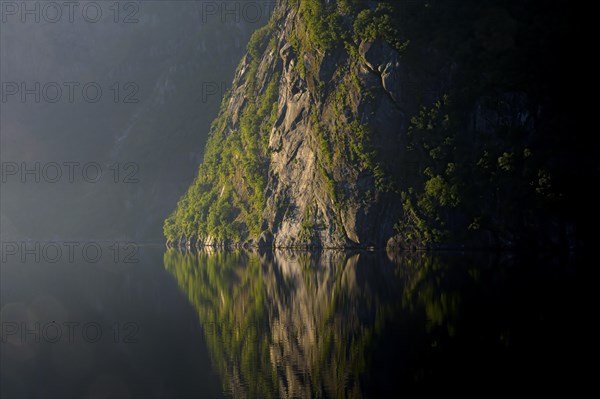 Steep rocky shore at Lysefjord