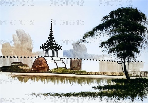 Pagoda by the Lake