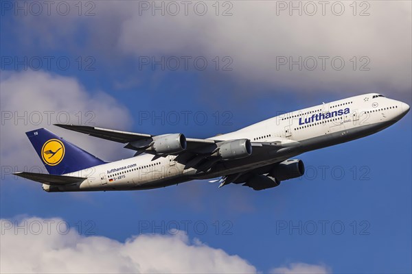 Fraport Airport with aircraft of type Boeing 747