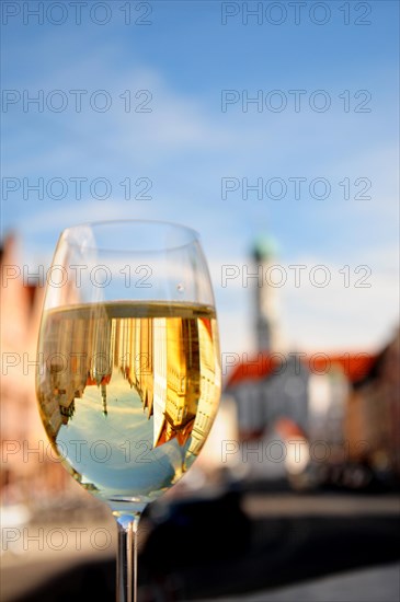 Reflection in a wine glass