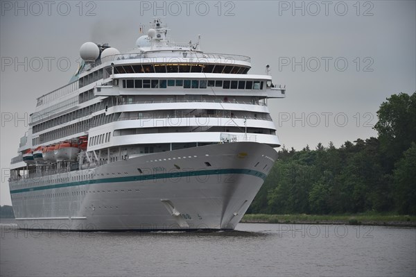 Cruise ship Amera sailing in the Kiel Canal