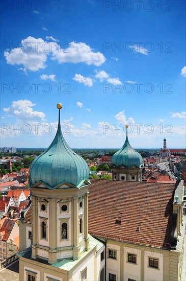 The towers of Augsburg City Hall