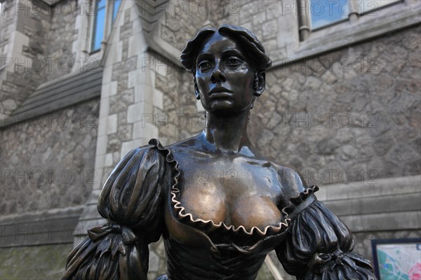 Monument erected in honour of Molly Malone in Dublin on the corner of Grafton Street and Suffolk Street is one of the citys landmarks
