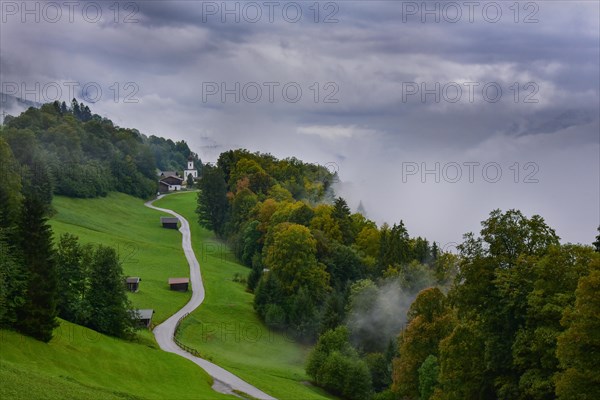 View of the church Sankt Anna in Wamberg