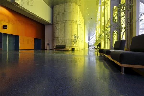 Colorful reflections in the foyer of the Palais des congres de Montreal