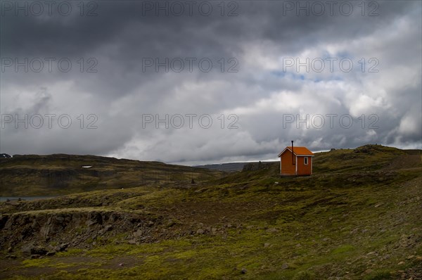 Rescue hut in the mountains of Iceland