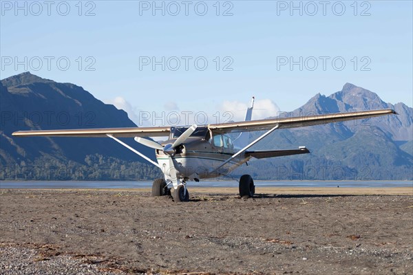 Cessna on the beach in Katmai National Park