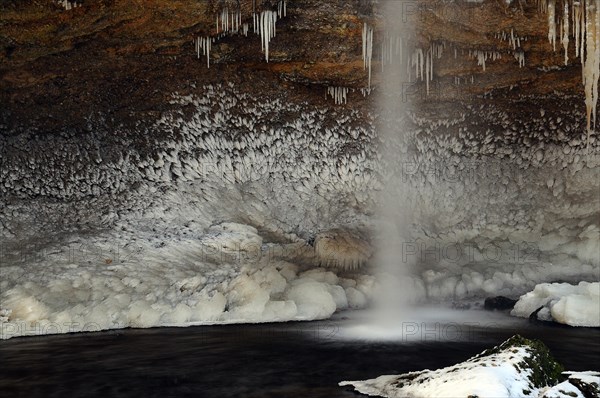 Waterfall in the Paehler Gorge on Lake Lake Ammer