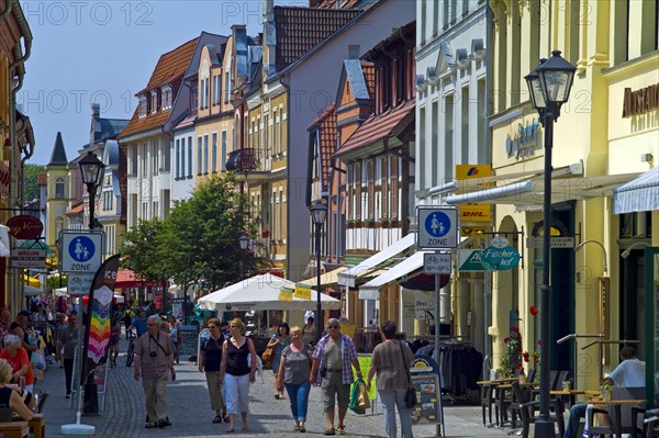 Mecklenburg-Western Pomerania Mecklenburg Lake District Waren an der Mueritz pedestrian zone