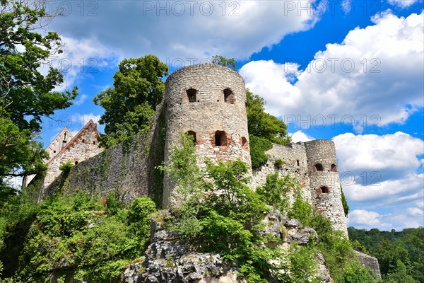 Castle in Pappenheim in the district of Weissenburg-Gunzenhausen in Middle Franconia in Bavaria