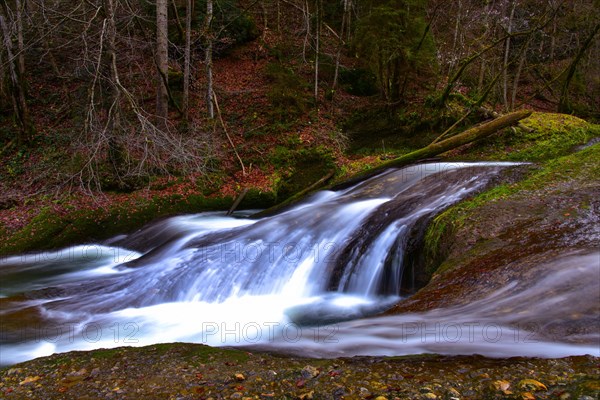 Autumn atmosphere in the Eistobel in the Allgaeu near Isny