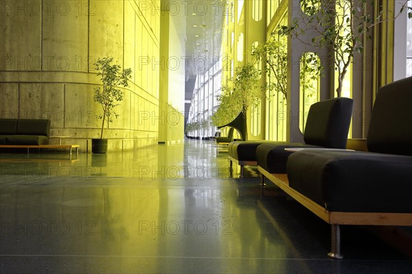 Colorful reflections in the foyer of the Palais des congres de Montreal