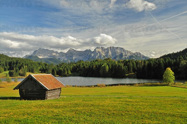 View of the Karwendel Mountains near Mittenwald