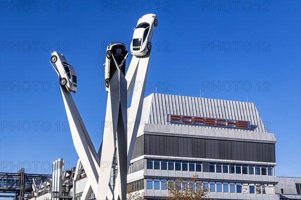 Porscheplatz with artwork Inspiration 911 by Gerry Judah