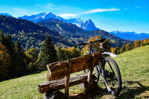 View of the Wetterstein Mountains