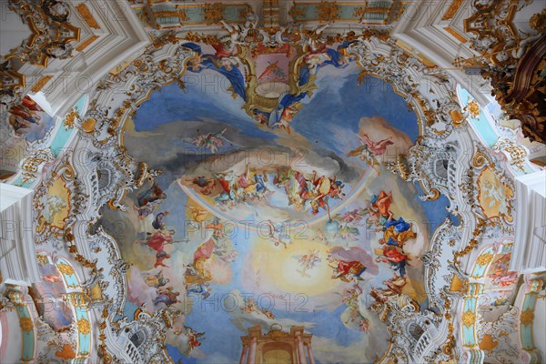 Dome frescoes by Johann Baptist Zimmermann