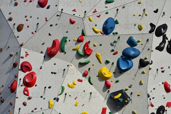 Climbing wall in a climbing centre