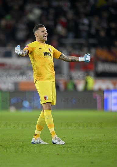 Goal celebration Goalkeeper Rafal Gikiewicz FC Augsburg FCA