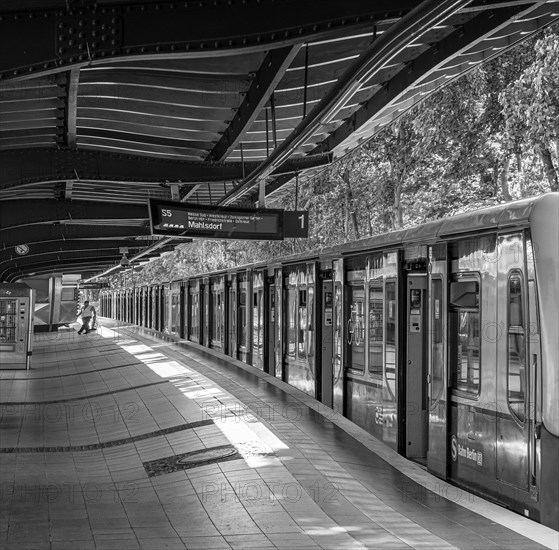 The S-Bahn at the Olympiastadion station