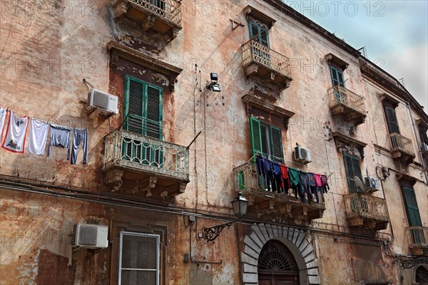 Old town facades in Via Duomo