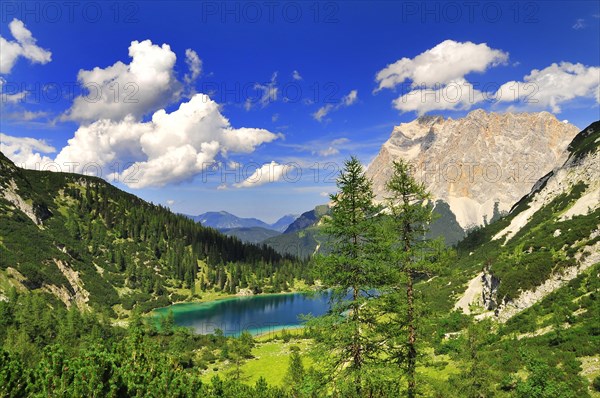 Lake Sebensee above Lermoos in Tyrol