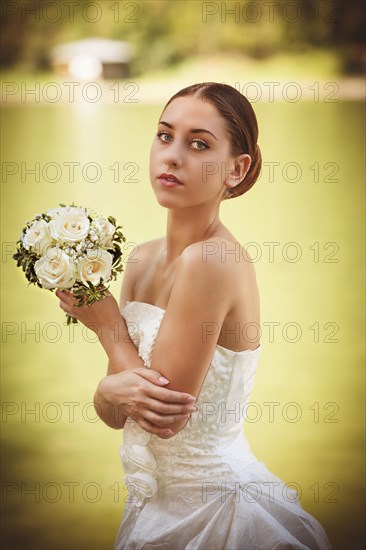 Bride in white