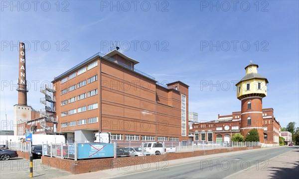 Factory facilities and water tower of the Homann Feinkost food factory